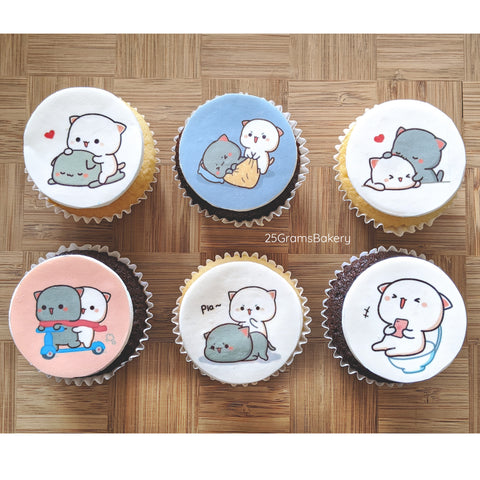 6PC Printed Image Cupcakes: Choose/Send your images