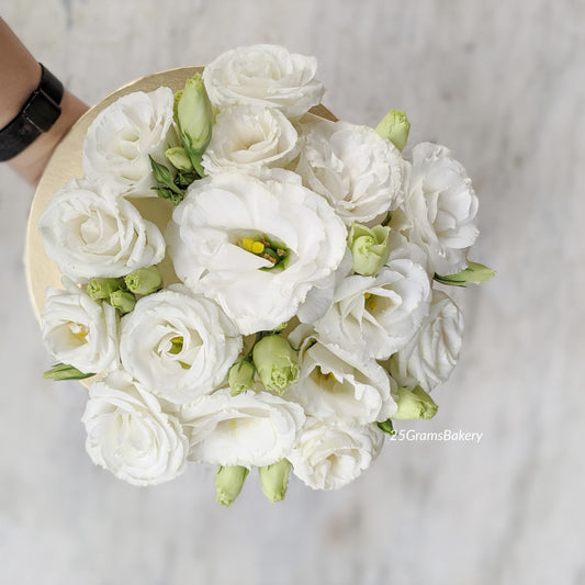 Tall White Floral Cake *V/GF Avail*