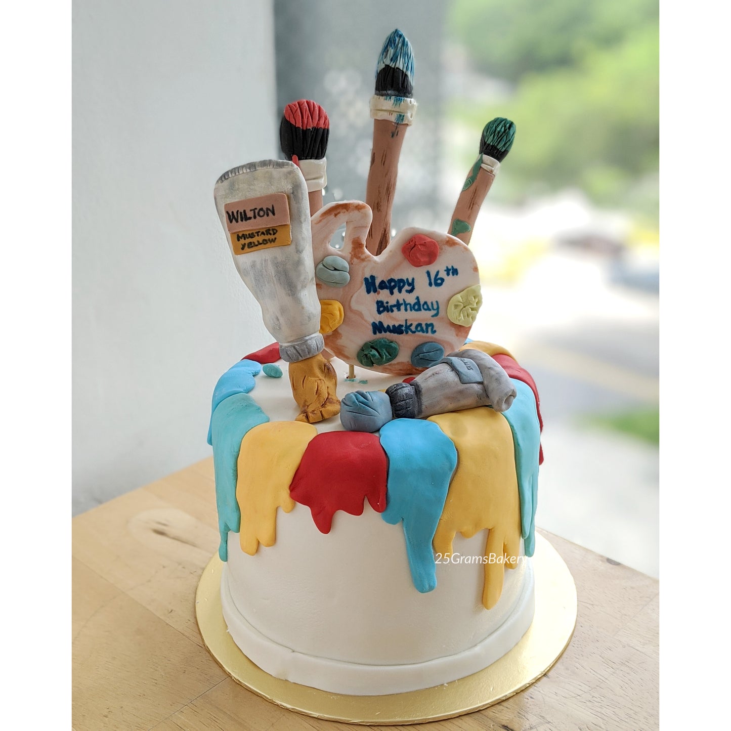 Artist Paint Fondant Cake Cake *V/GF Avail*