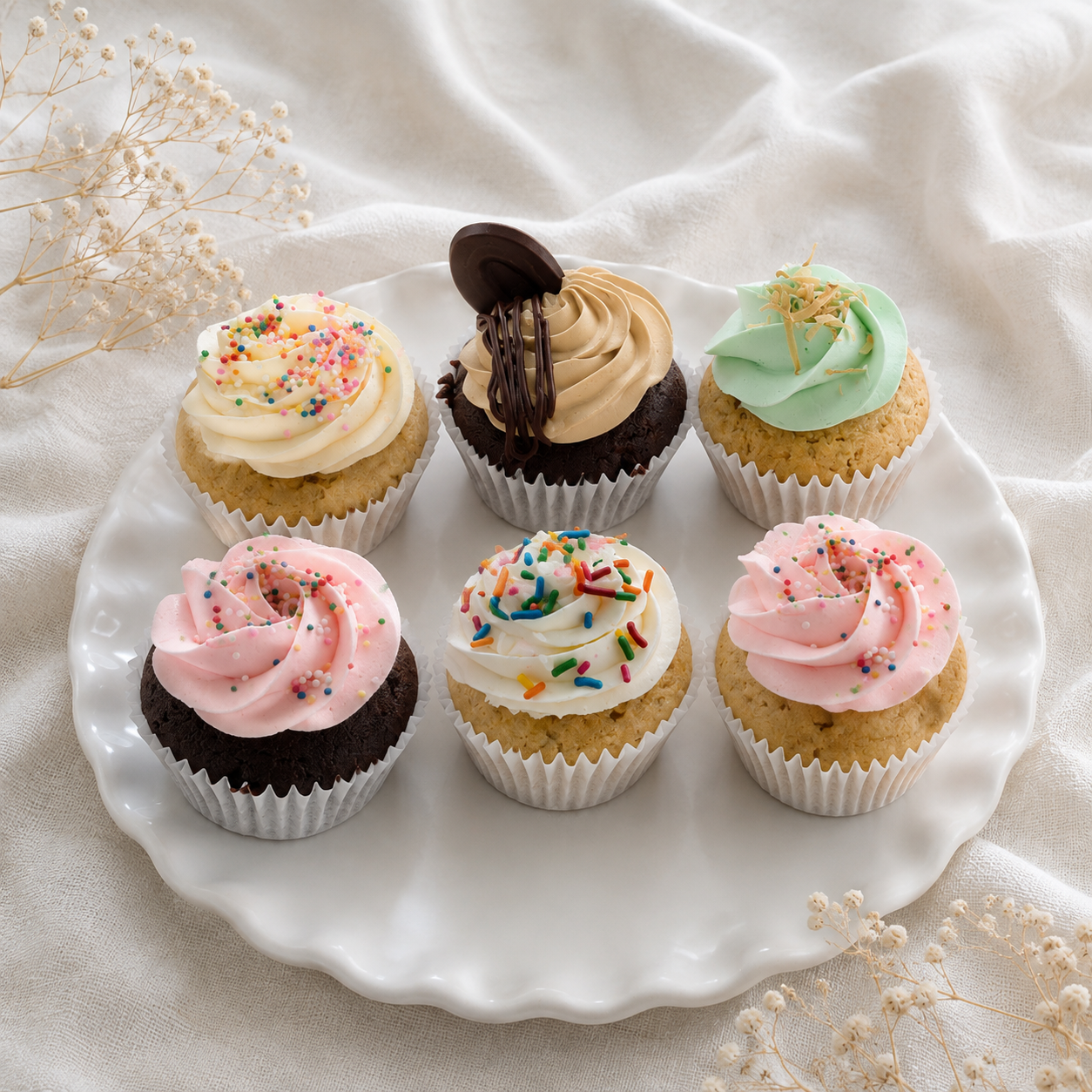 12Pc Mixed Vegan Cupcake Box