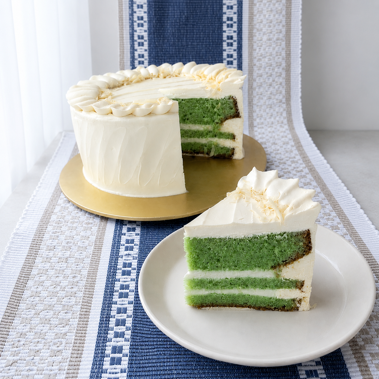 Ondeh Pandan Coconut Cake