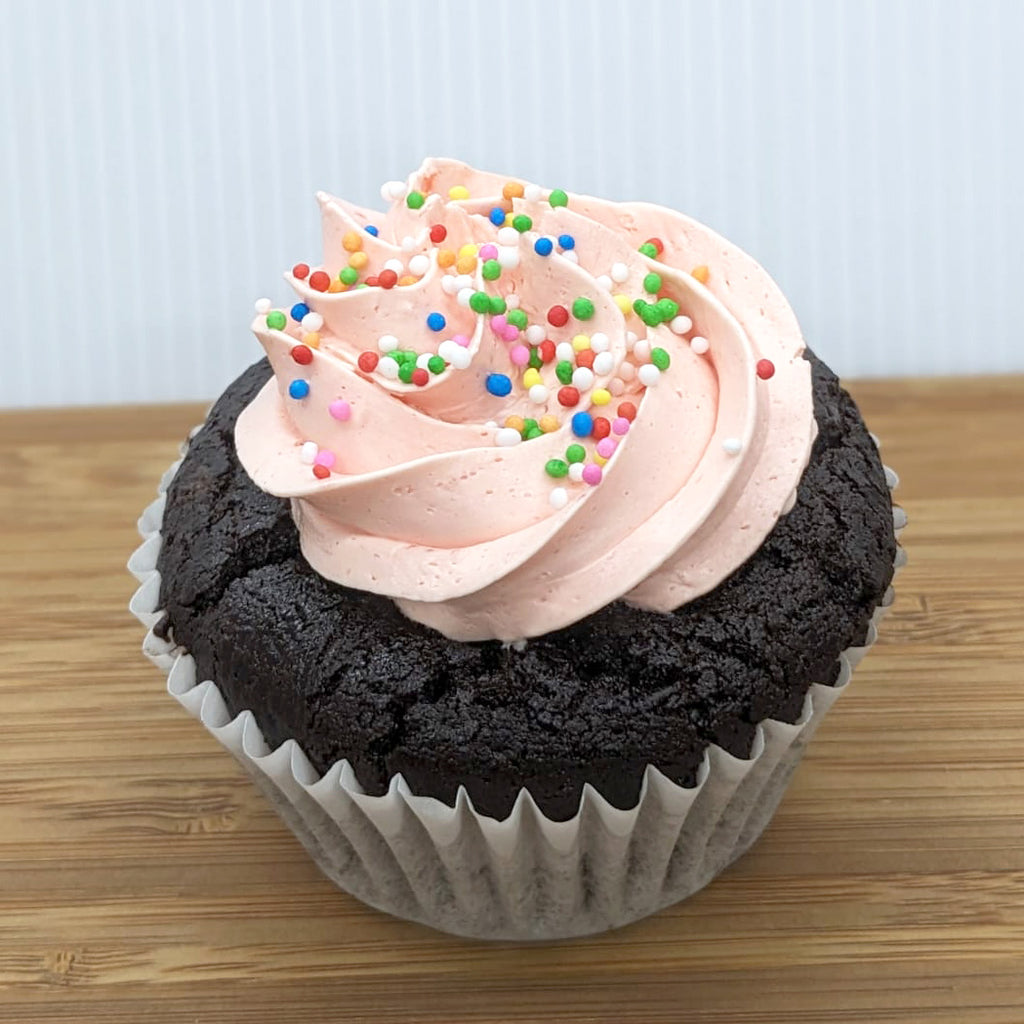 Vegan Raspberry Chocolate Cupcake