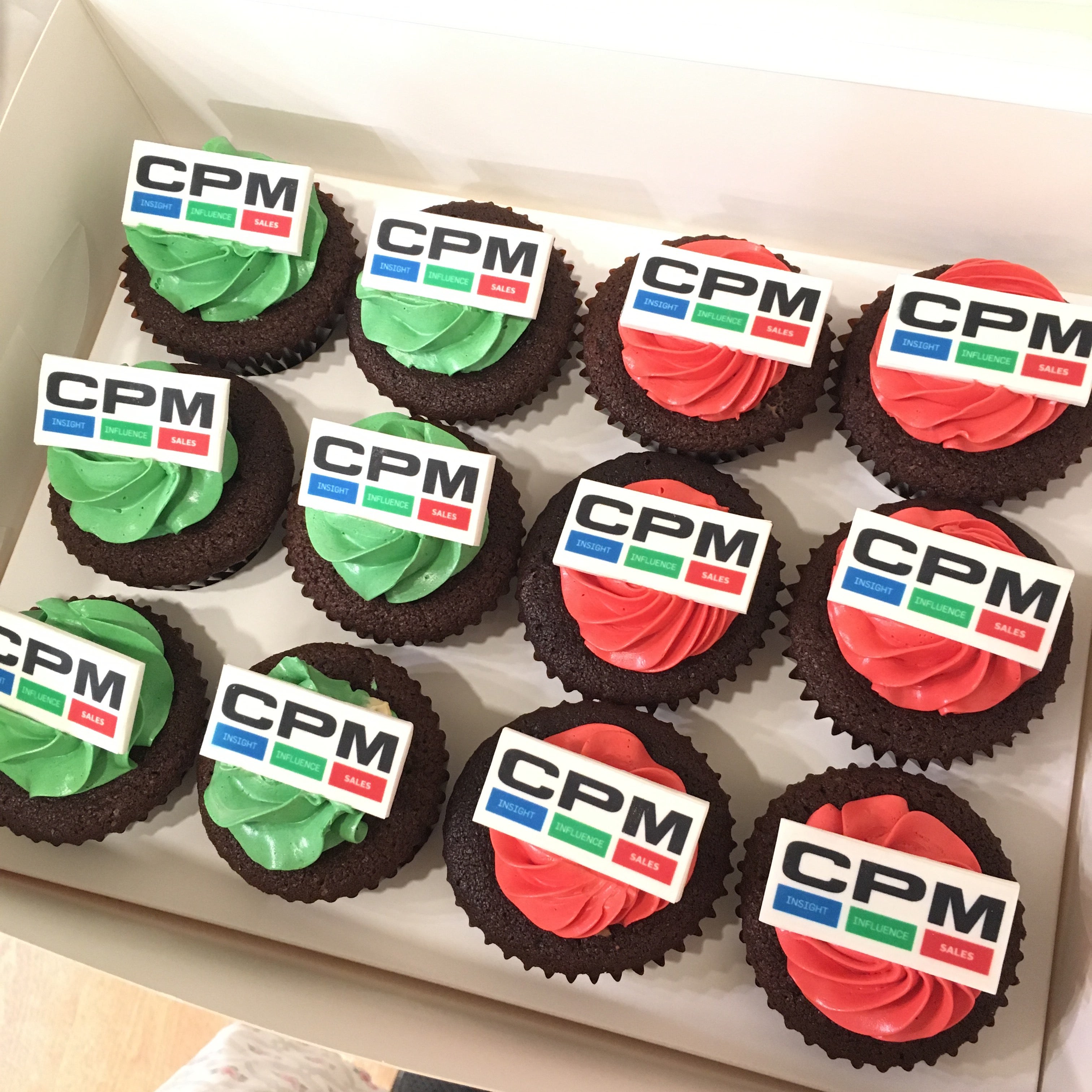 Logo Print Cupcakes