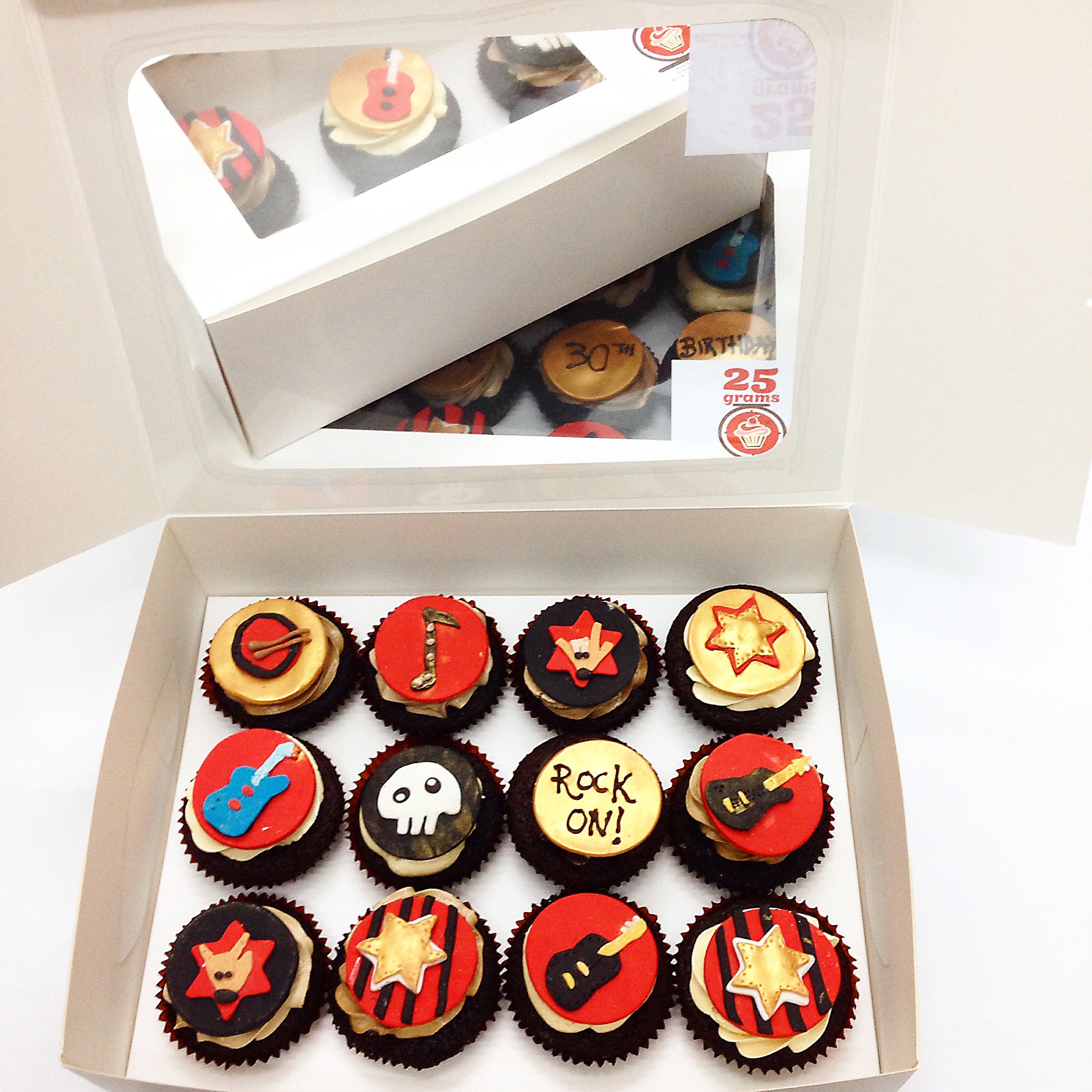 Rock and Roll Cupcakes (Box of 12)