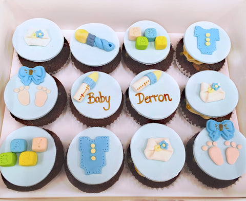 Baby Boy Shower Cupcakes
