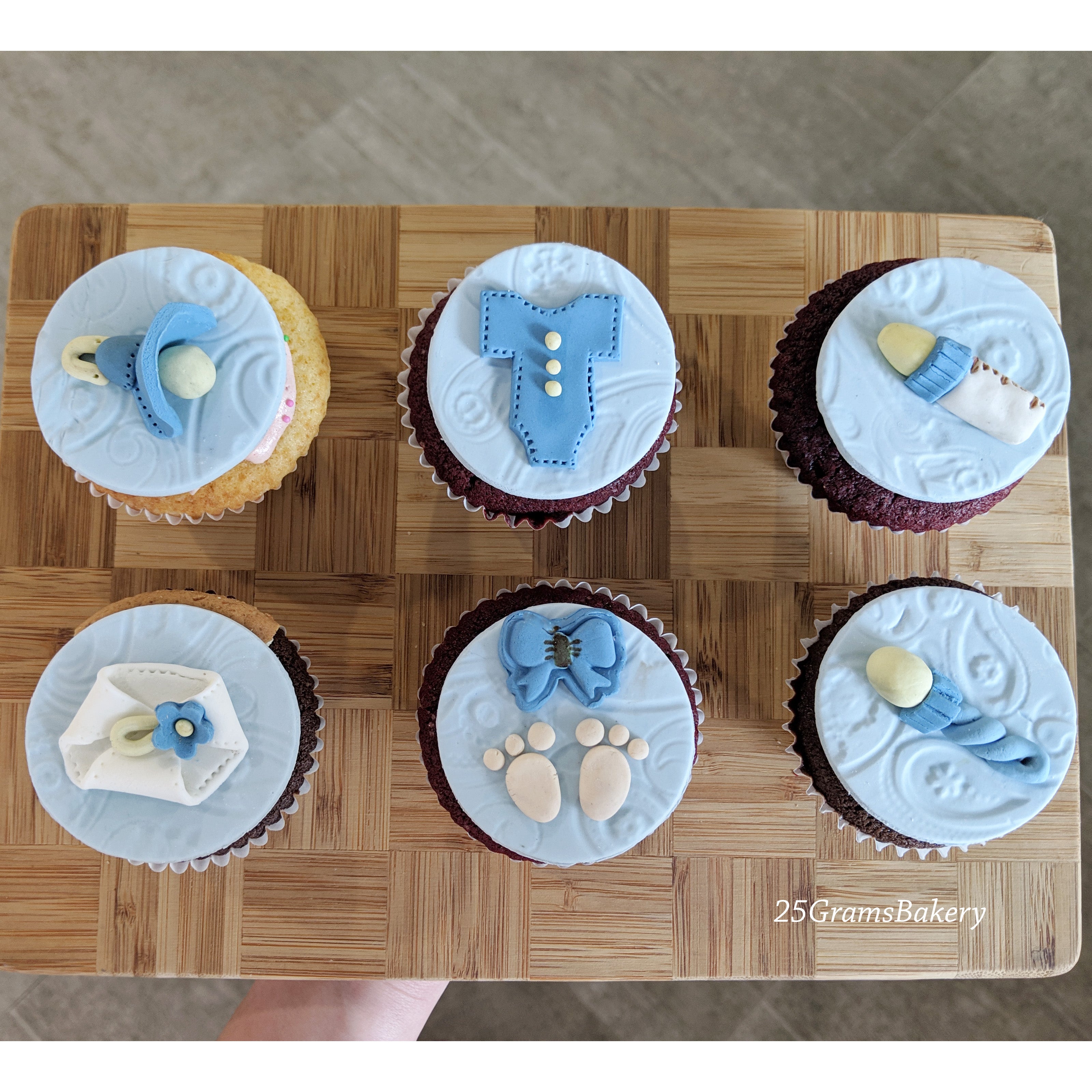 Baby Boy Shower Cupcakes (Box of 12)