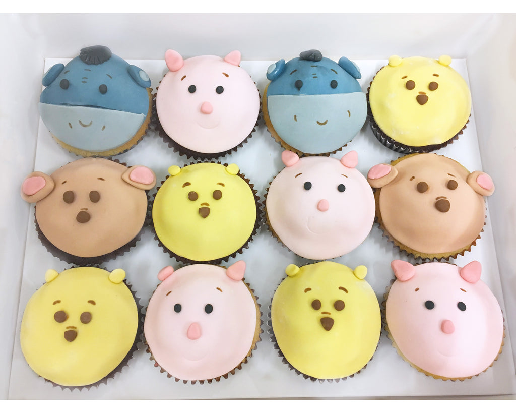Winnie The Pooh Theme Cupcakes (Box of 12)